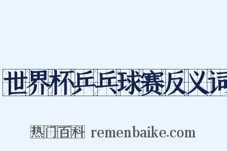 世界杯乒乓球赛反义词是什么意思的图片